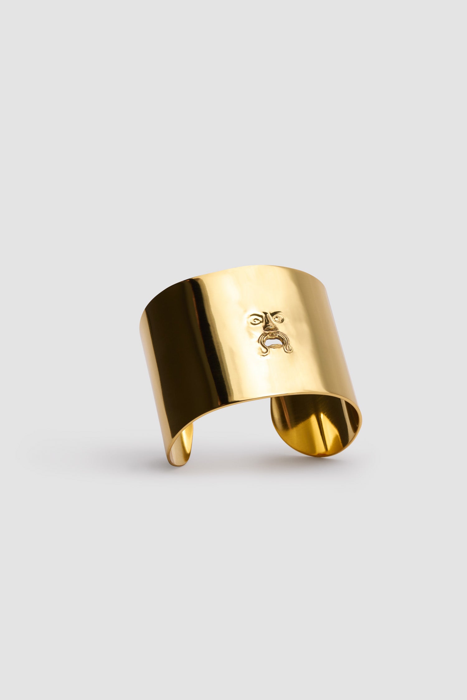 Patou - Bocca cuff in gold-plated brass - Gold - Truth be told, we have a little Bocca obsession.Gold-plated brass cuff. Cut-outs inspired by the iconic Bocca della Verità..