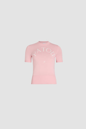 Top con logo Patou in maglia di misto cotone