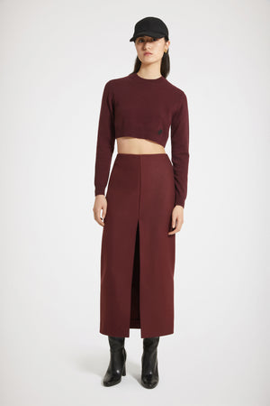 Pull court en laine et cachemire éco-responsables