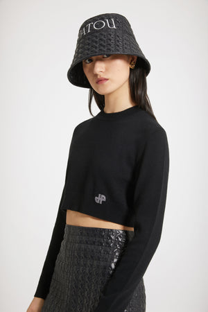 Pull court en laine et cachemire