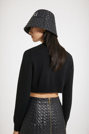Pull court en laine et cachemire