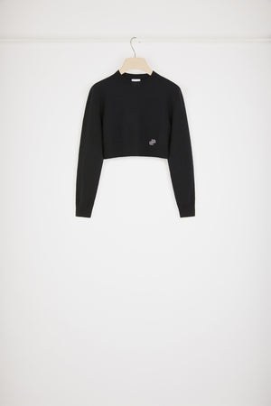 Pull court en laine et cachemire