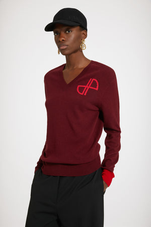 JP V-neck jumper in wool and cashmere