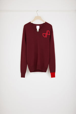 JP V-neck jumper in wool and cashmere