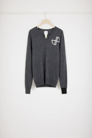 Maglione JP con scollo a V in lana e cachemire