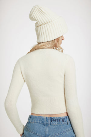Cardigan corto in misto alpaca sostenibile