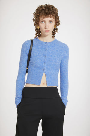 Cropped cardigan in sustainable alpaca blend