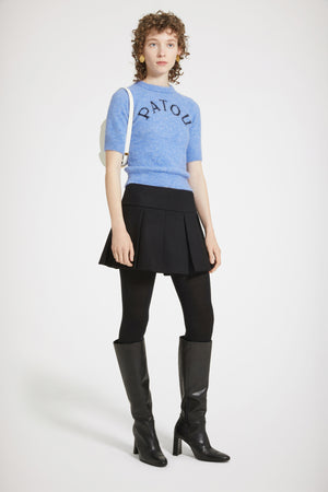 Patou jacquard top in sustainable alpaca blend