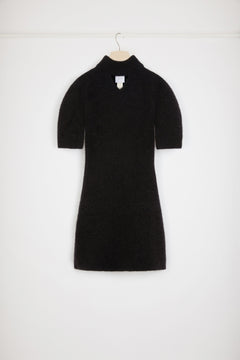 Robe courte à découpe en alpaga mélangé éco-responsable