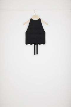 Top in maglia ondulata