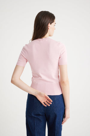 Patou Jacquard-Stricktop aus umweltfreundlichem Baumwollmix