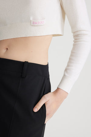 Pull court en laine et cachemire éco-responsable
