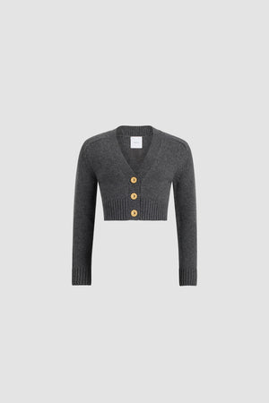 Kurze Strickjacke aus Wolle und Kaschmir