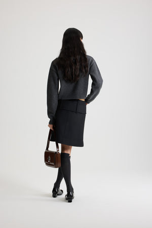 Pull en laine et cachemire avec logo Patou et monogramme JP en intarsia