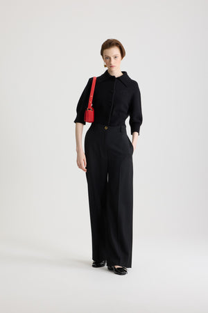 Cardigan corto in lana