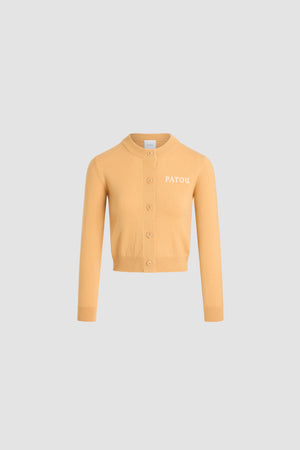 Patou intarsia cardigan in wool and cashmere