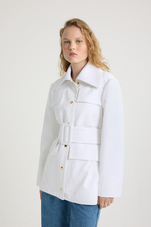 Parka safari in gabardine di cotone bio