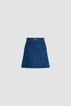 Minirock in A-Linie aus Bio-Denim