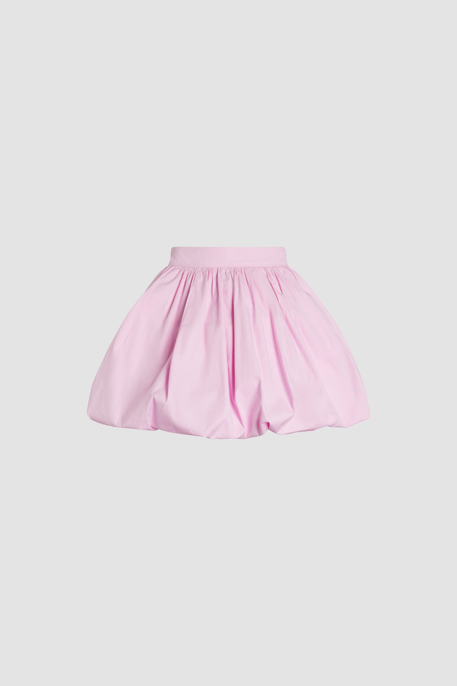 Patou - Bubble mini skirt in organic cotton - Rosebloom Pink - Rosebloom Pink organic cotton poplin skirt. Short length. High volume silhouette. High waist. Zip fastening.