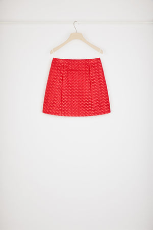 Minigonna in nylon trapuntato sostenibile