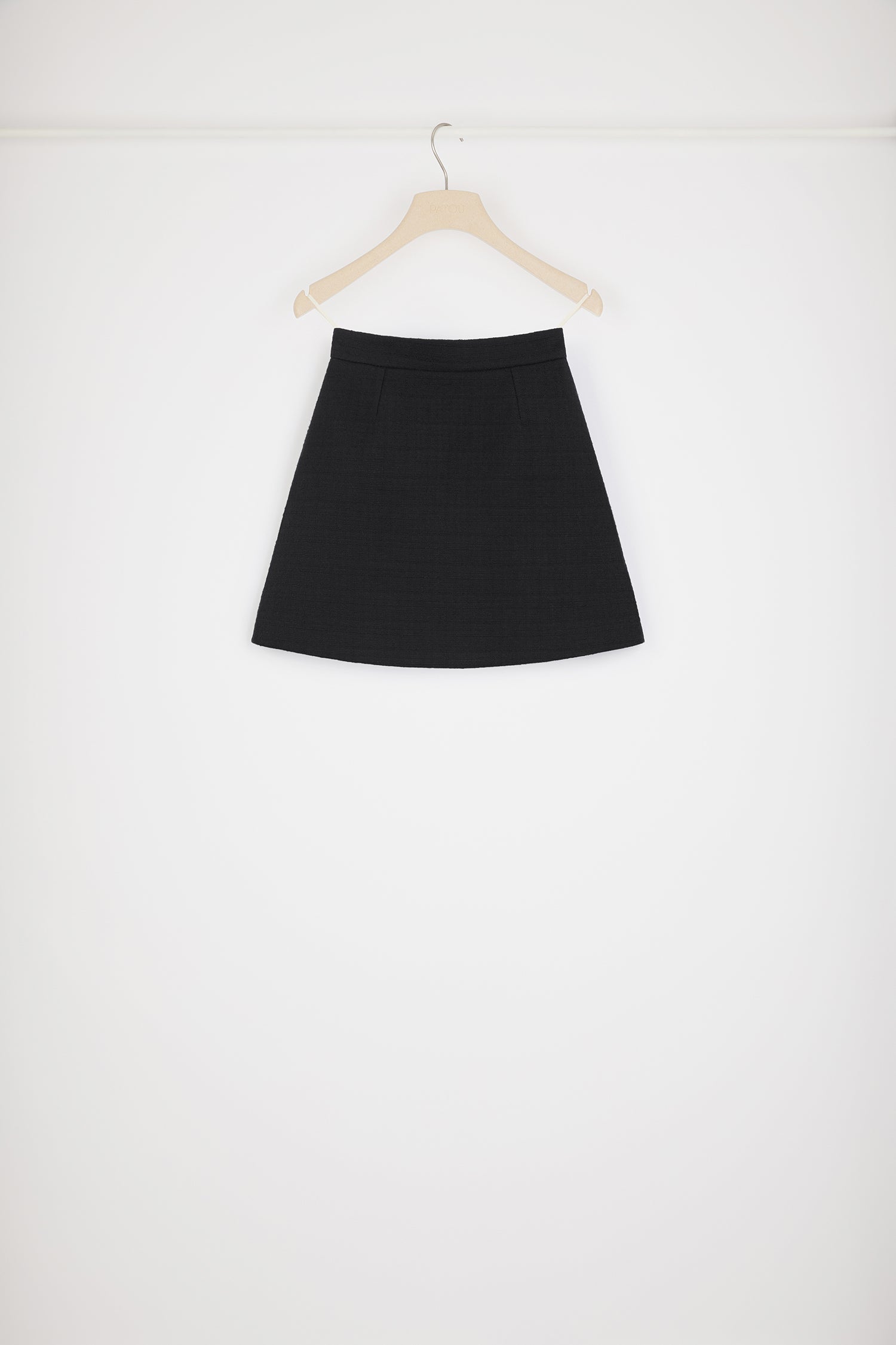 Patou - Mini skirt in cotton tweed - Black - Minis to suit all moods.Black cotton tweed skirt. High waist. Short length. Zip fastening at the back. Darts at the front and back.