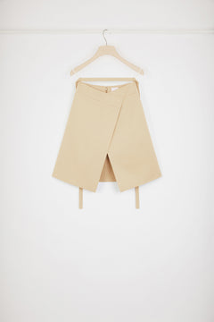 Wrap skirt in cotton gabardine