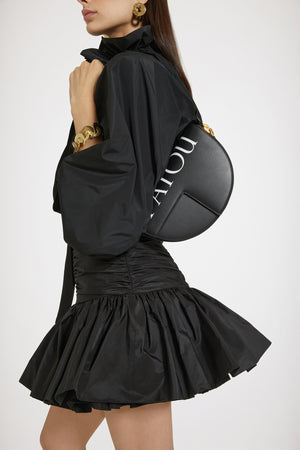 Ruffle mini skirt in recycled faille