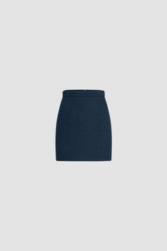 Jupe courte en tweed de coton bio