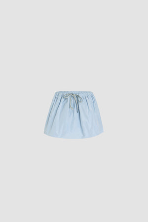 Puffy mini skirt in recycled faille