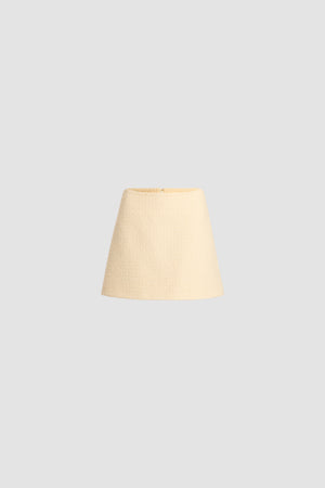 A-line mini skirt in sustainable wool blend tweed