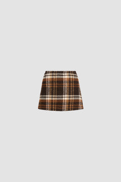 A-line mini skirt in wool blend