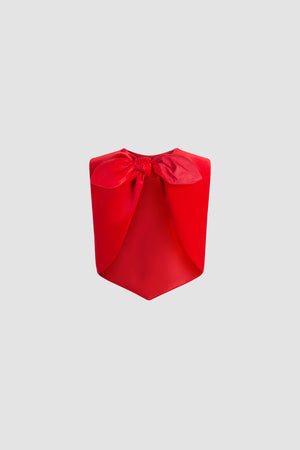 Top foulard in velluto di cotone biologico
