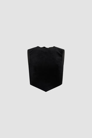 Scarf top in organic cotton velvet