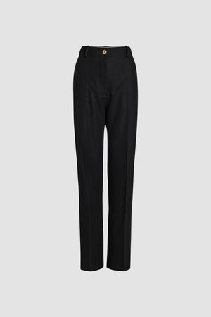 Iconic long trousers in sustainable wool and cashmere blend