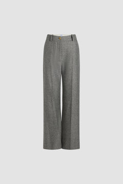 Ikonische lange Hose aus strukturierter Wolle