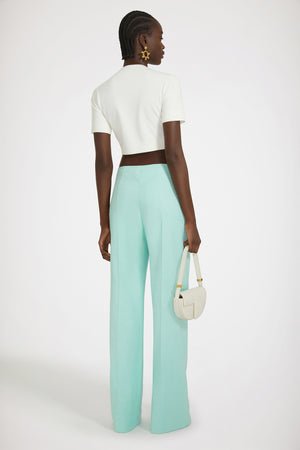 Pantalon iconique en tweed de coton