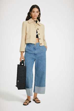 Iconic trousers in cotton denim