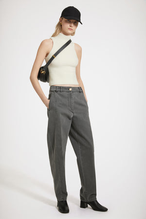 Pantalon cargo en denim bio