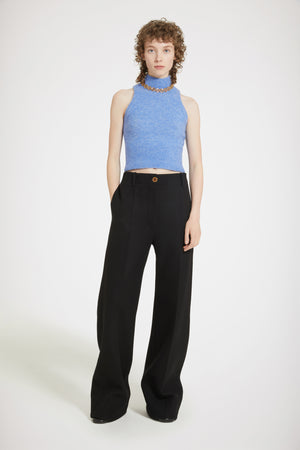 Pantalone iconico in feltro di misto lana