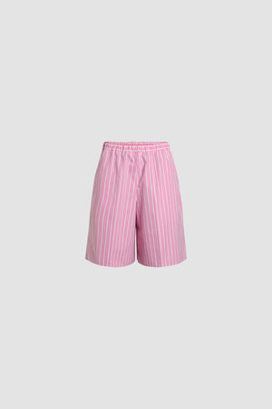Lang geschnittene Shorts aus bedruckter, nachhaltiger Baumwolle