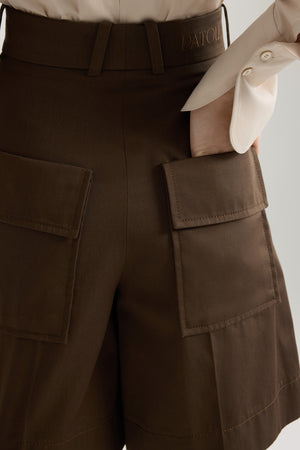 Bermudashorts aus Bio-Baumwollgabardine