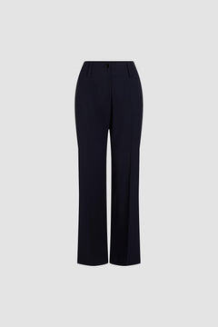 Straight leg trousers in sustainable technical wool twill