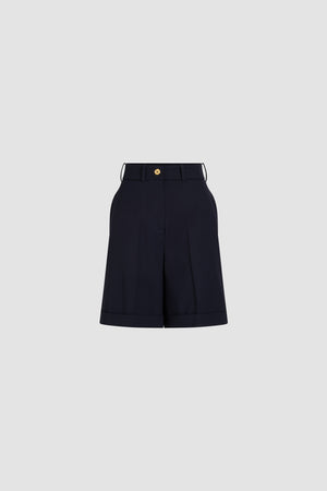 Bermudas in sustainable technical wool twill