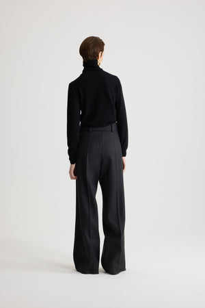 Lock flared tailored trousers in wool