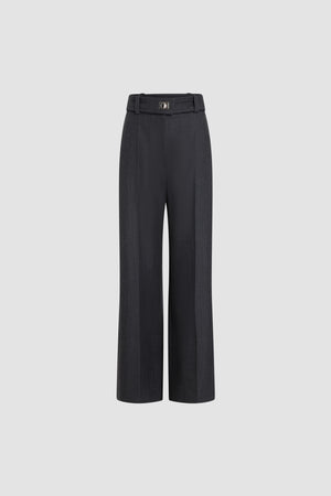 Lock flared tailored trousers in wool