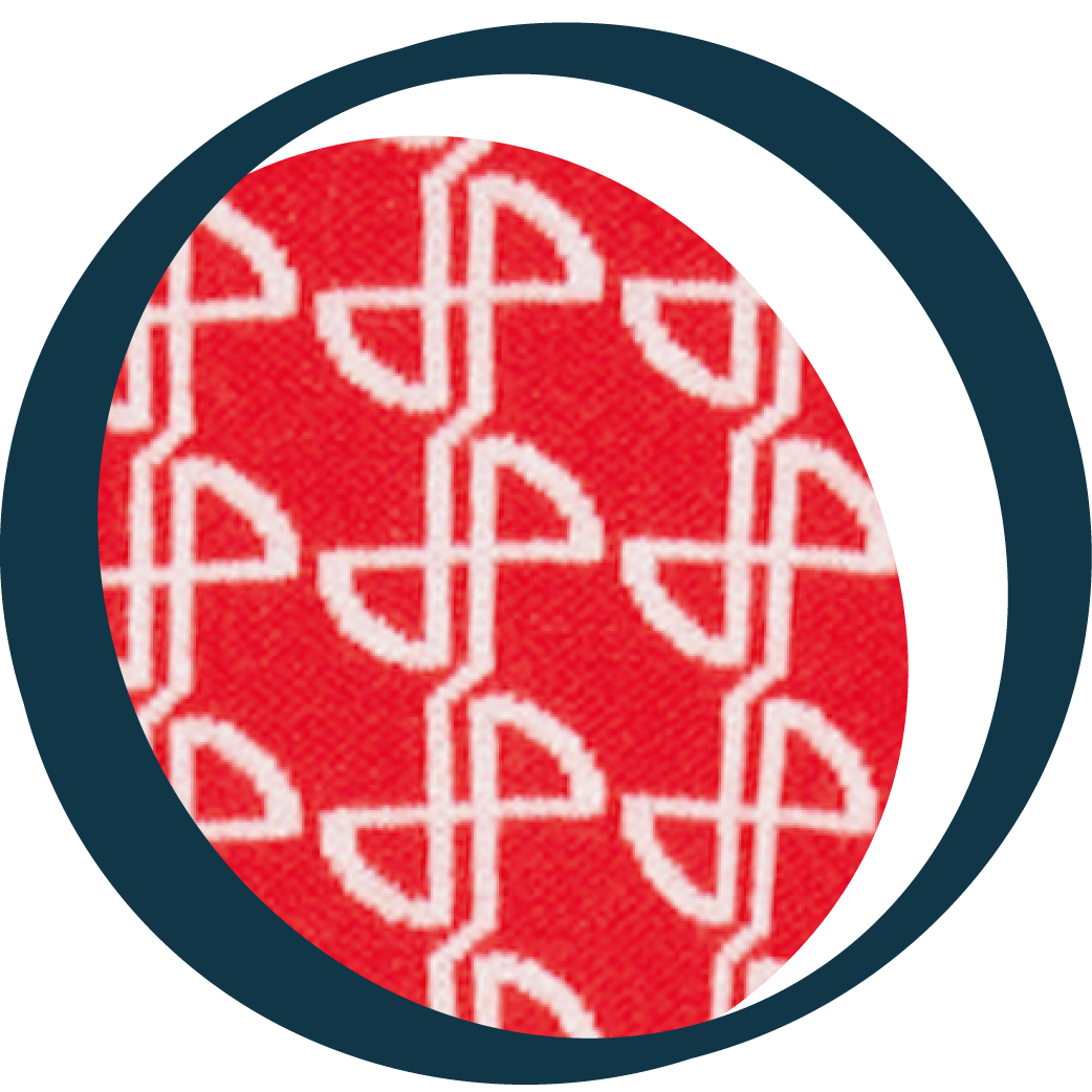 Maglione corto in lana jacquard sostenibile - Jacquard Red Jacquard Red