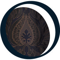 Oversized floral silk brocade coat - Navy Amber Print Navy Amber Print