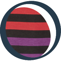 Multicoloured Breton top in organic cotton - Multicolor Reds Multicolor Reds