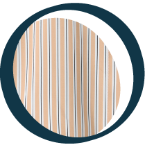 Jupe longue volumineuse en popeline de coton bio imprimée - Beige Stripes Beige Stripes