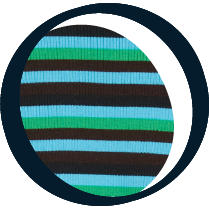 Striped high neck jumper - Green Green